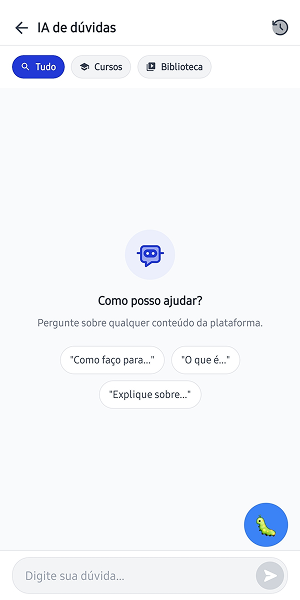 Central de dúvidas no app Endoo